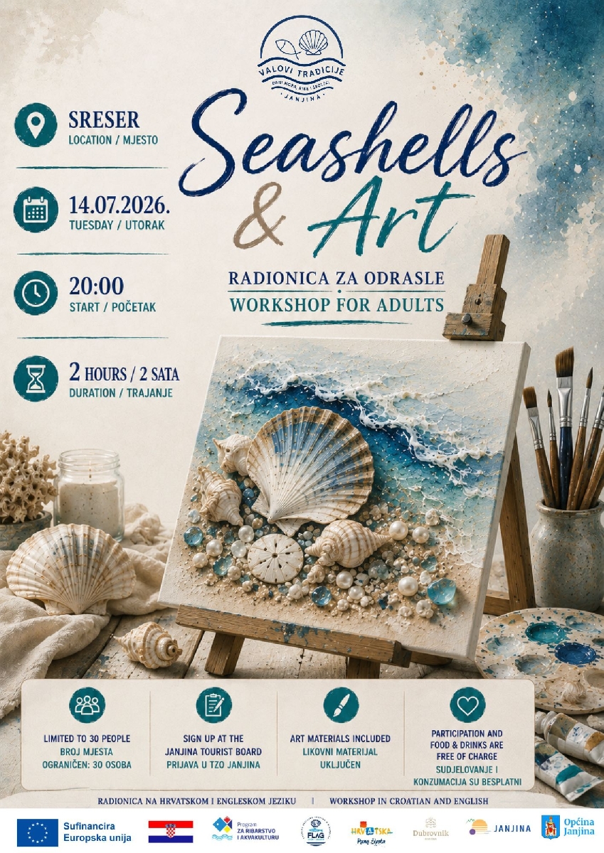 Seashells & Art – kreativna radionica za odrasle